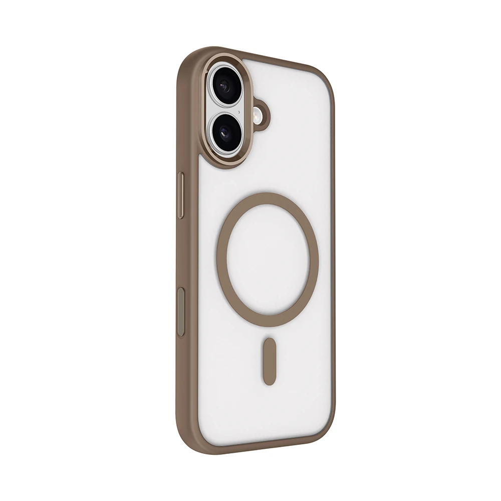 Apple iPhone 17 Kılıf Wireless Şarj Özellikli Zore Krom M-safe Silikon Kapak