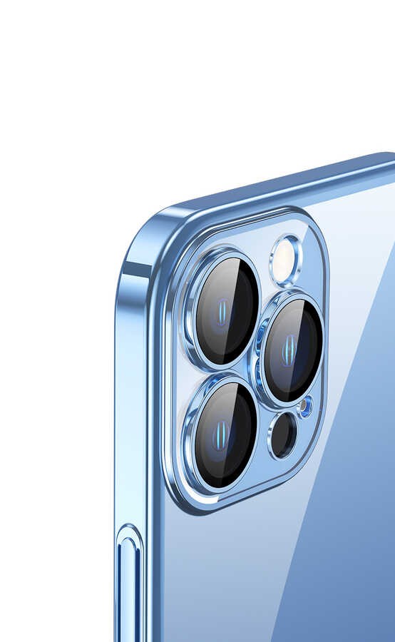 Apple iPhone 13 Pro Kılıf Sert PC Renkli Çerçeveli Zore Riksos Kapak