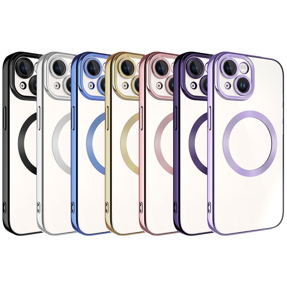 Apple iPhone 15 Kılıf M-safe Wireless Şarj Özellikli Zore Setro Silikon