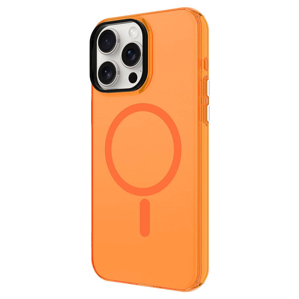 Apple iPhone 15 Pro Kılıf Zore M-safe Şarj Özellikli Buzlu Transparan C-Pro Sert Kapak