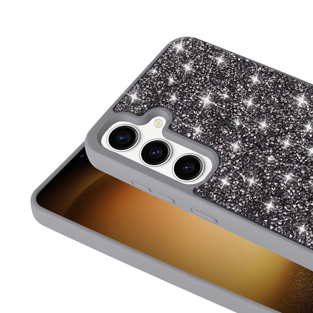 Galaxy S25 Plus Kılıf Parlak Taşlı Tasarım Zore Pırlanta Kapak