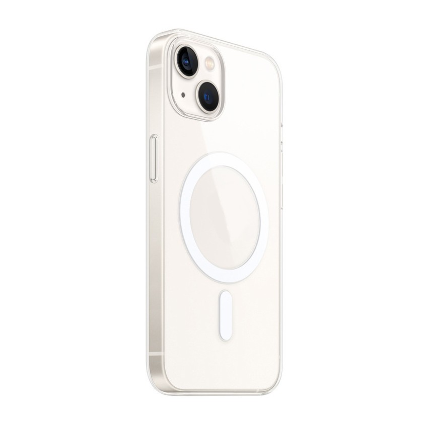 Apple iPhone 15 Kılıf Zore M-safe Şarj Özellikli Şeffaf Tek Kamera Çerçeveli Porto Kapak