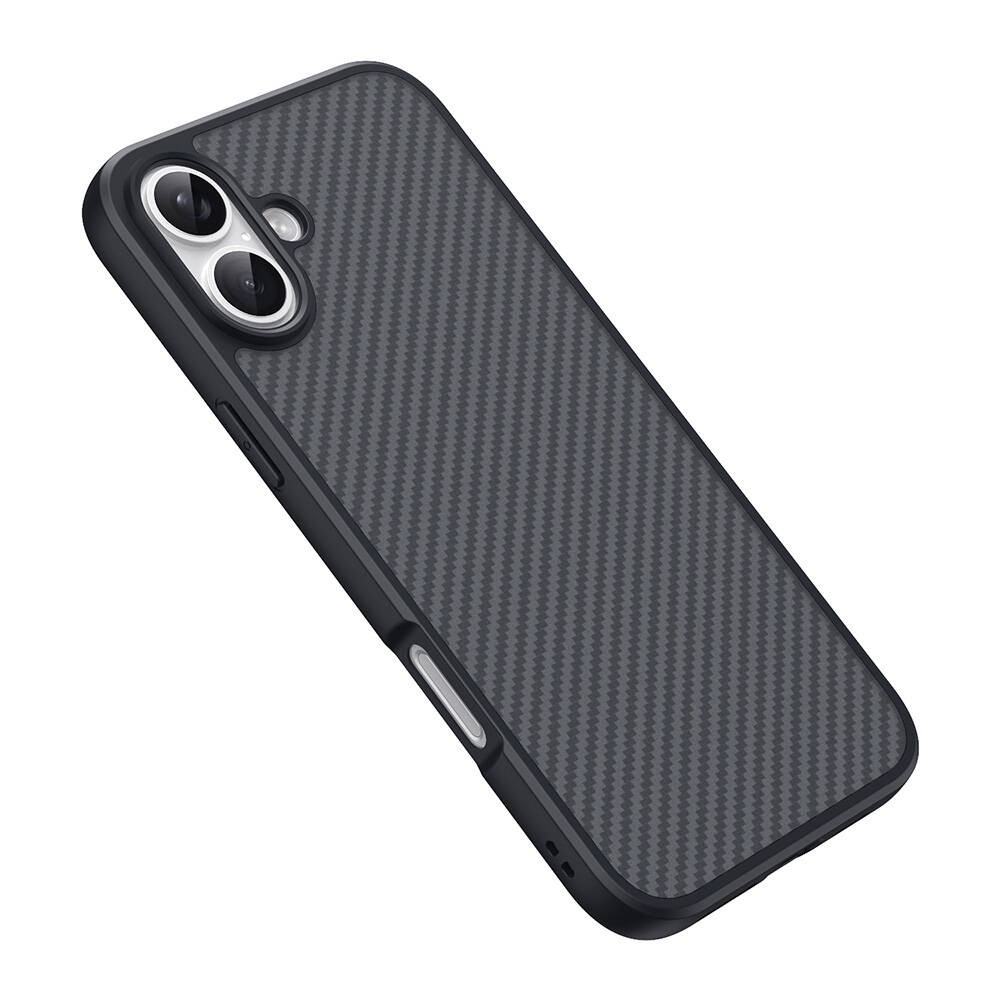 Apple iPhone 16 Plus Kılıf M-safe Şarj Özellikli Karbon Fiber Tasarımlı Zore Elnino Kapak