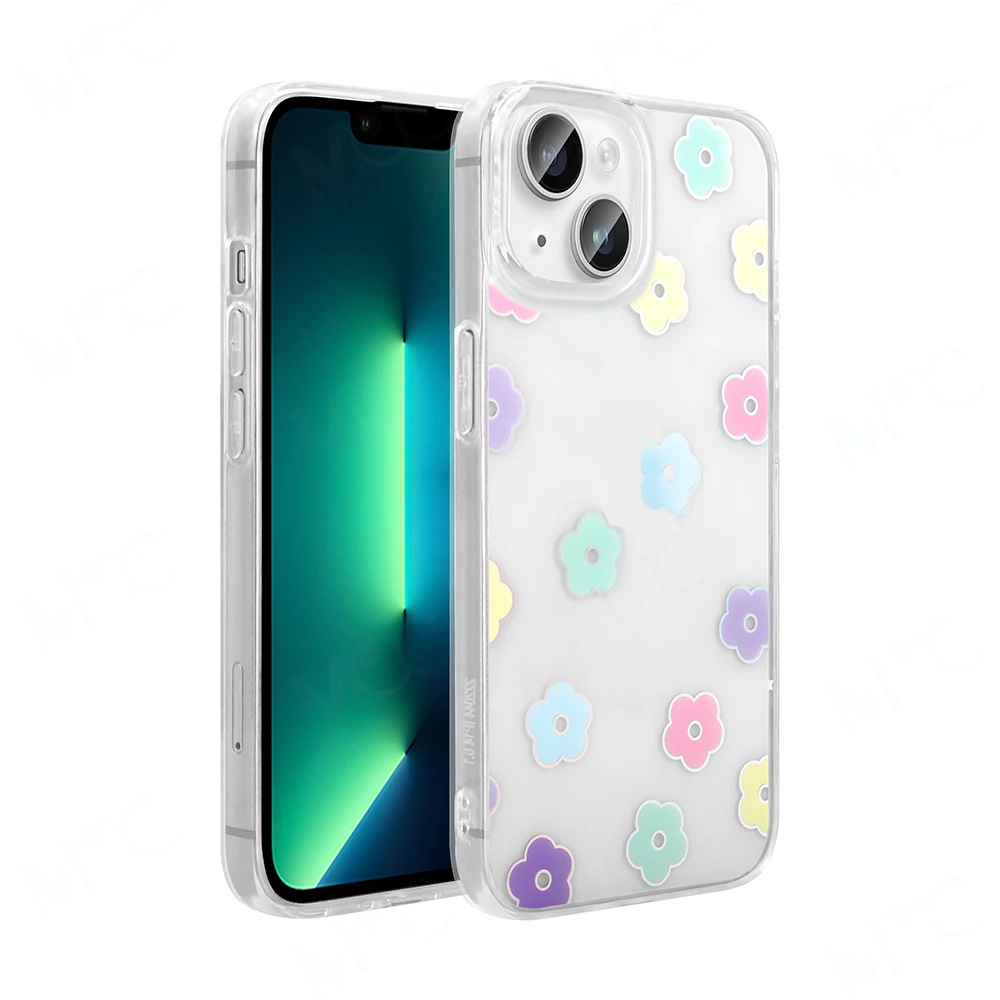 Apple iPhone 14 Kılıf Şeffaf Figürlü Zore Folk Sert Kapak