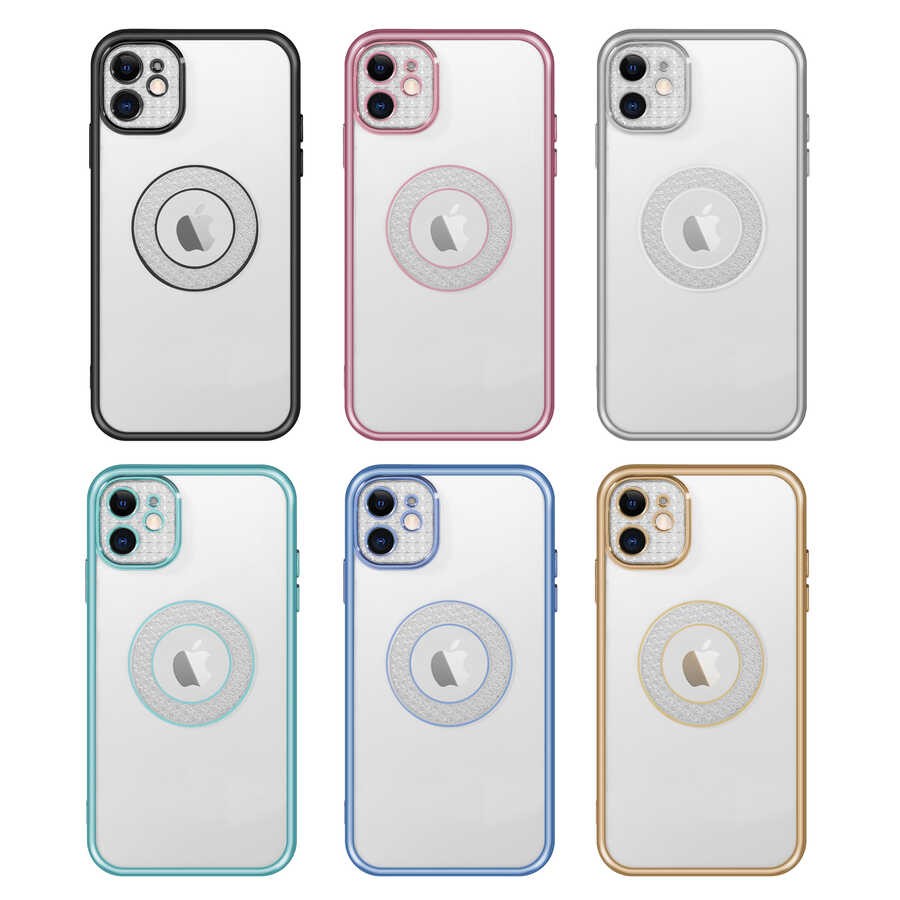 Apple iPhone 12 Kılıf Kamera Korumalı Logo Gösteren Zore Esta Kapak