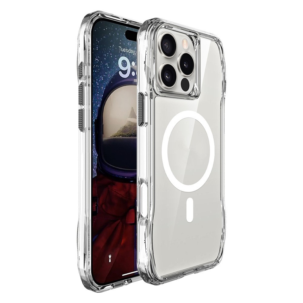 Apple iPhone 16 Pro Max Kılıf M-safe Şarj Özellikli Airbagli Şeffaf Zore İncek Kapak