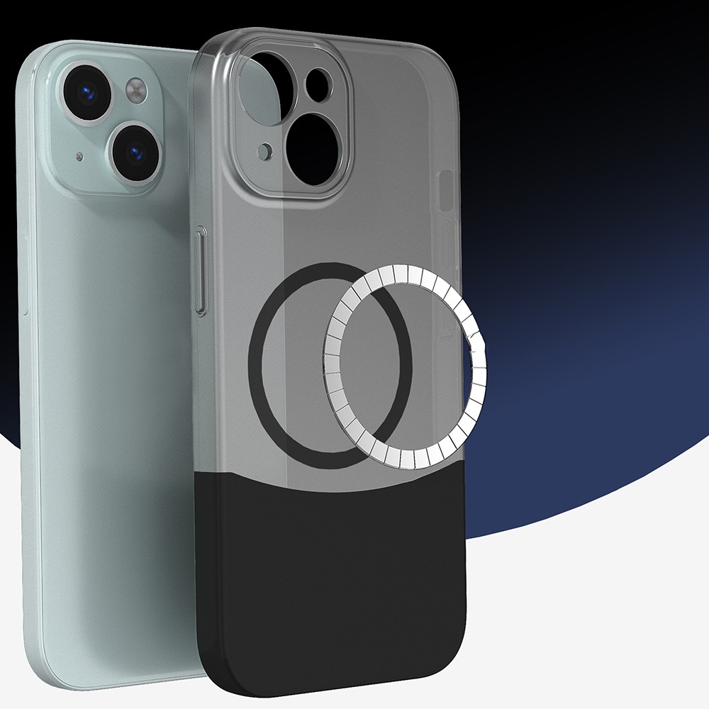 Apple iPhone 15 Kılıf M-Safe Şarj Özellikli Mıknatıslı Zore Duble Kapak