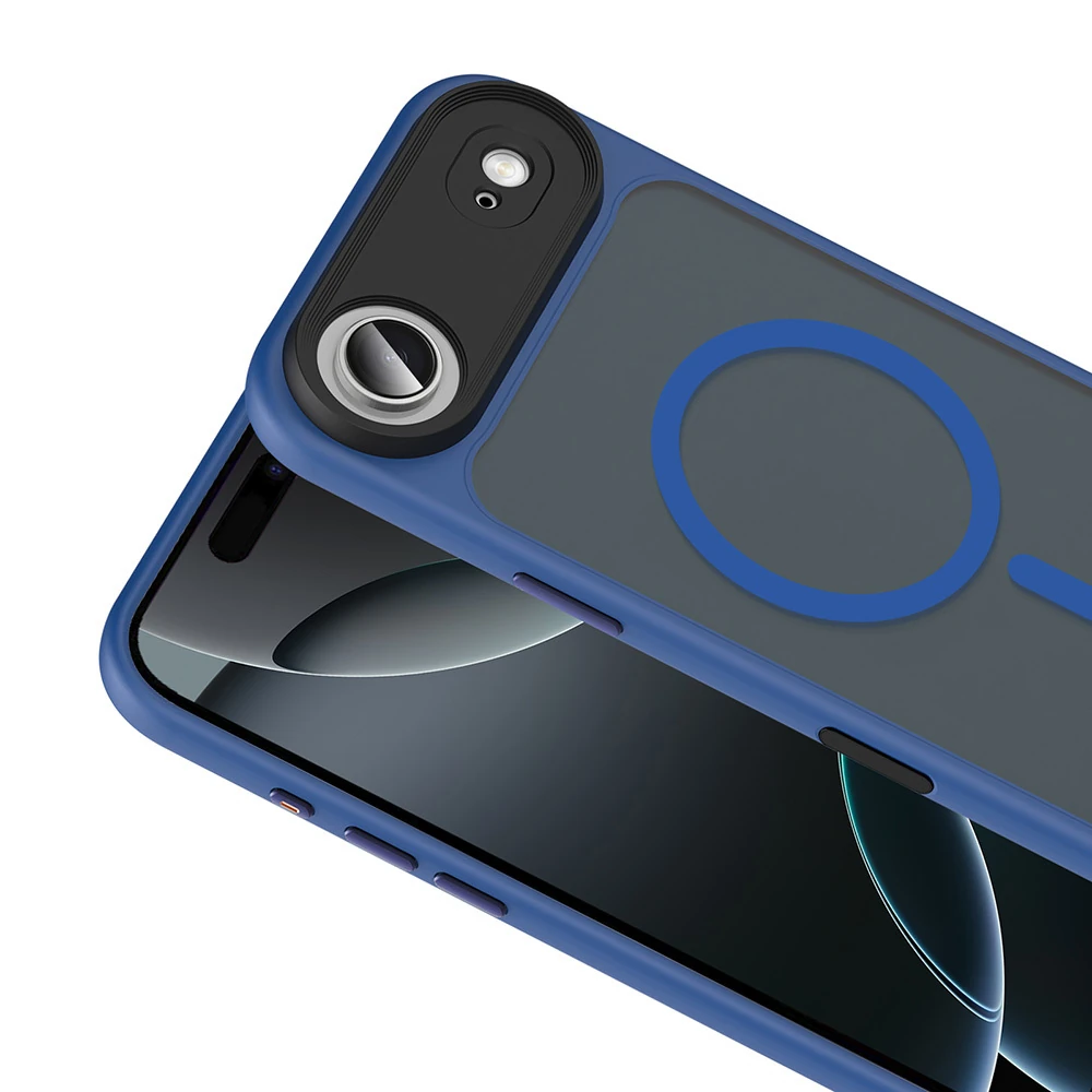 Apple iPhone 17 Air Kılıf Mat Arka Yüzey Wireless Şarj Özellikli Zore Flet M-safe Kapak