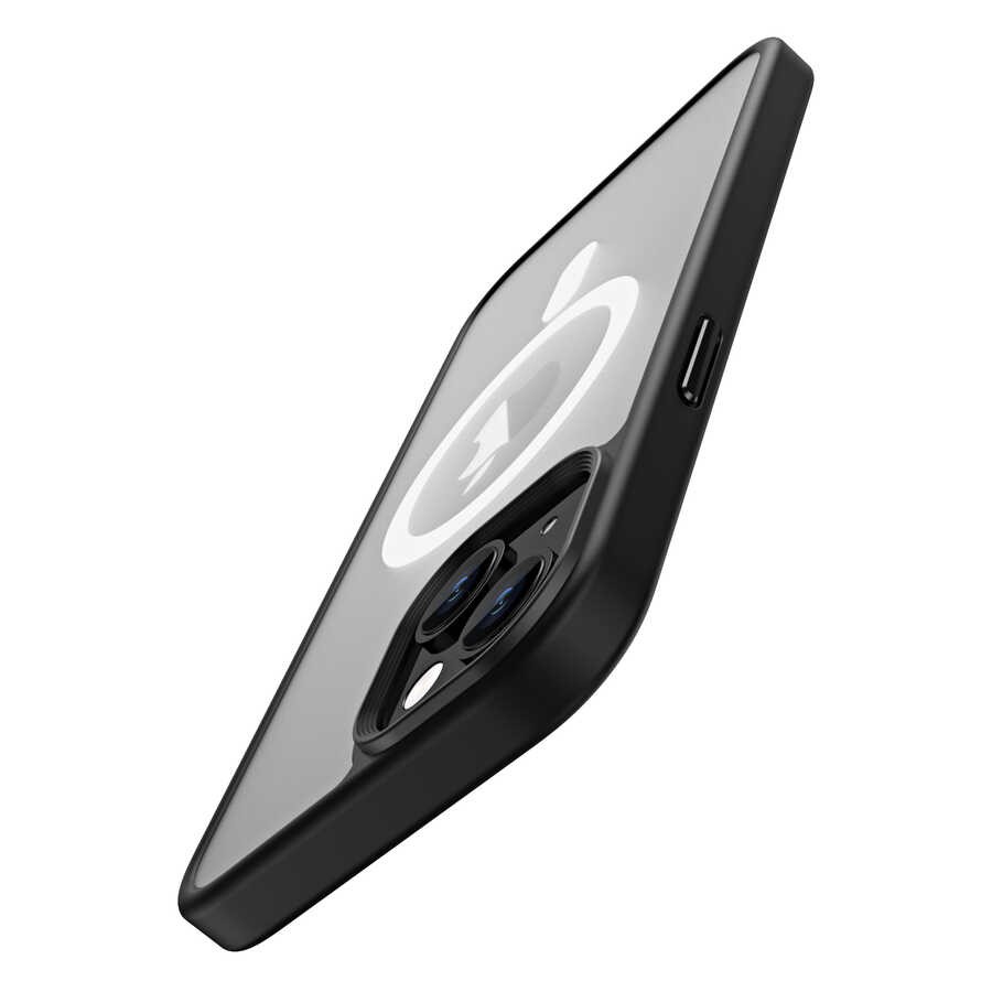 Apple iPhone 14 Plus Kılıf Wireless Şarj Özellikli Zore Hibrit M-safe Kapak