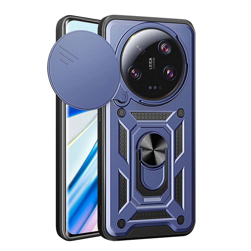 Xiaomi Mi 13 Ultra Kılıf Magnetik Standlı Kamera Korumalı Zore Sürgülü Vega Kapak
