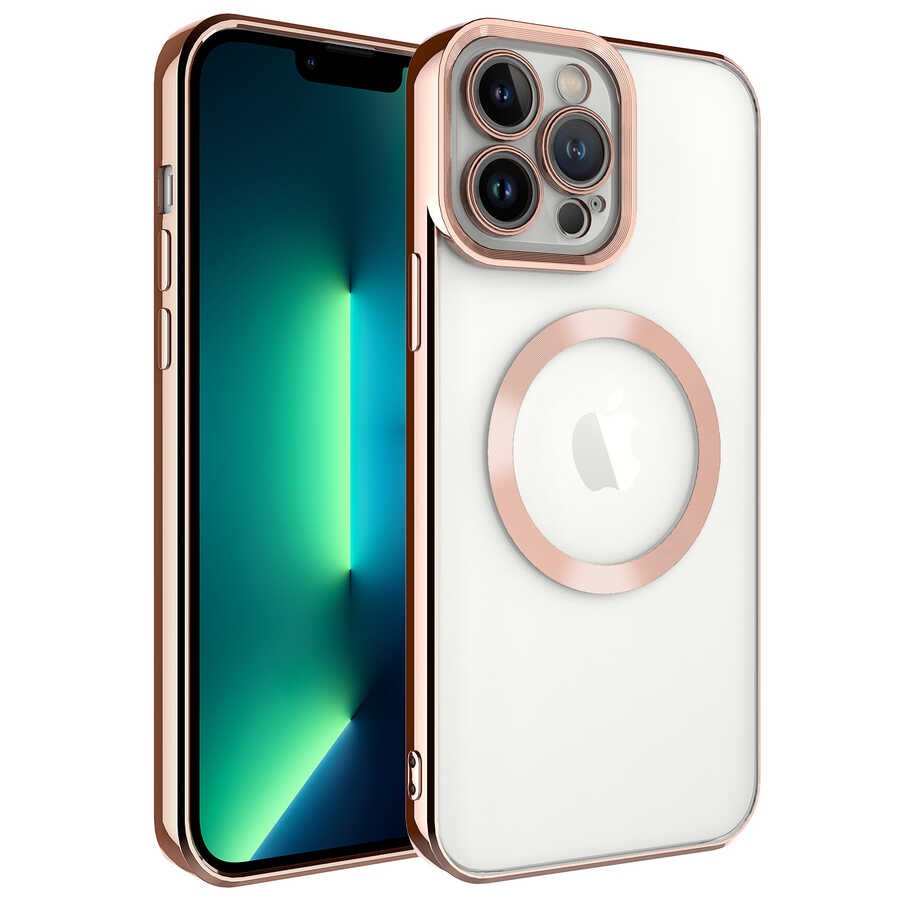 Apple iPhone 13 Pro Max Kılıf M-safe Wireless Şarj Özellikli Zore Setro Silikon