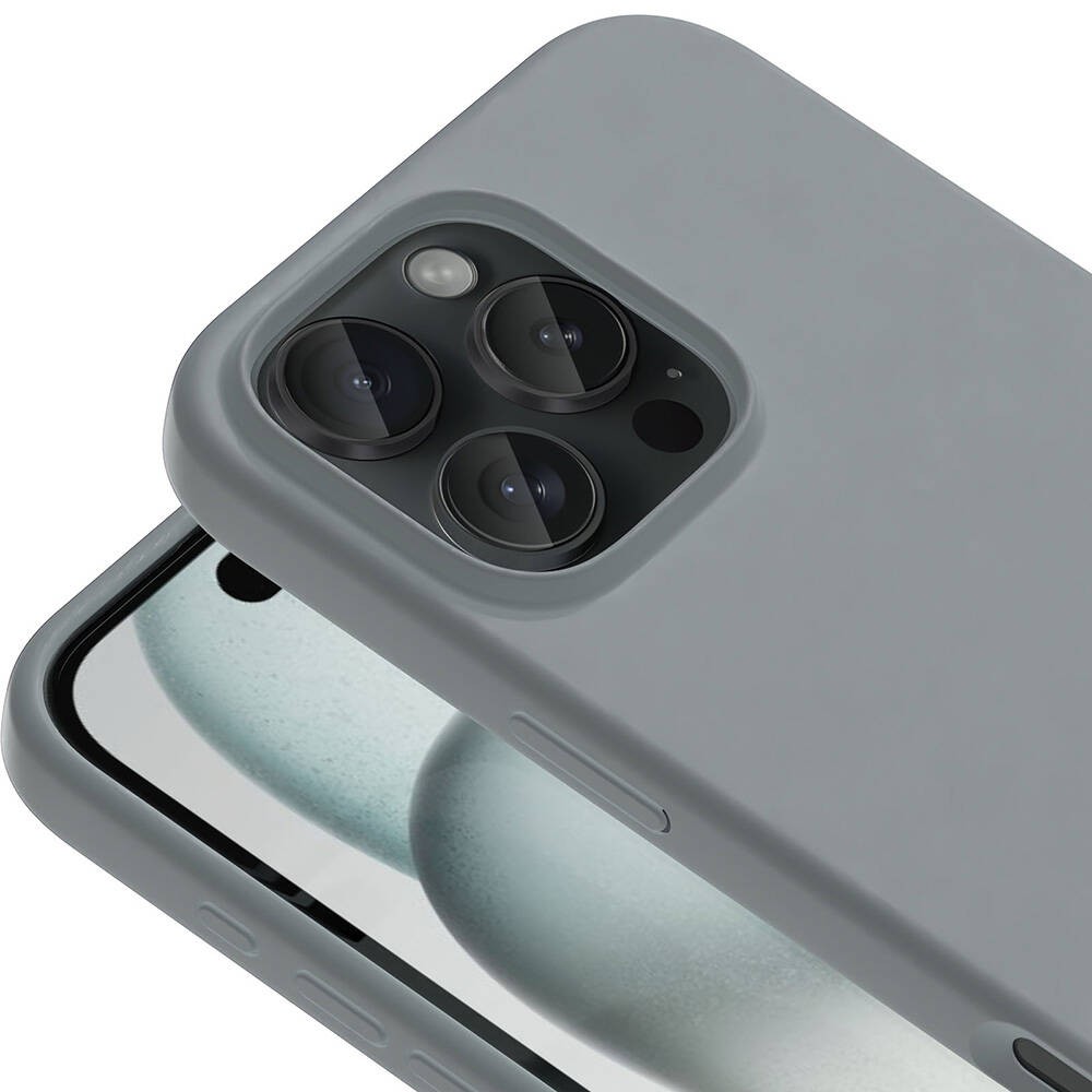 Apple iPhone 16 Pro Kılıf M-safe Şarj Özellikli Sıvı Teknolojili Silinebilir Sert Zore Kivi Kapak