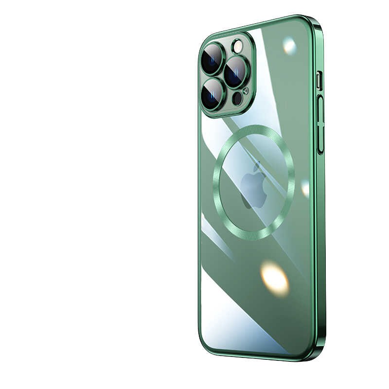 Apple iPhone 13 Pro Kılıf Wireless Şarj Özellikli Sert PC Zore Riksos M-safe Kapak