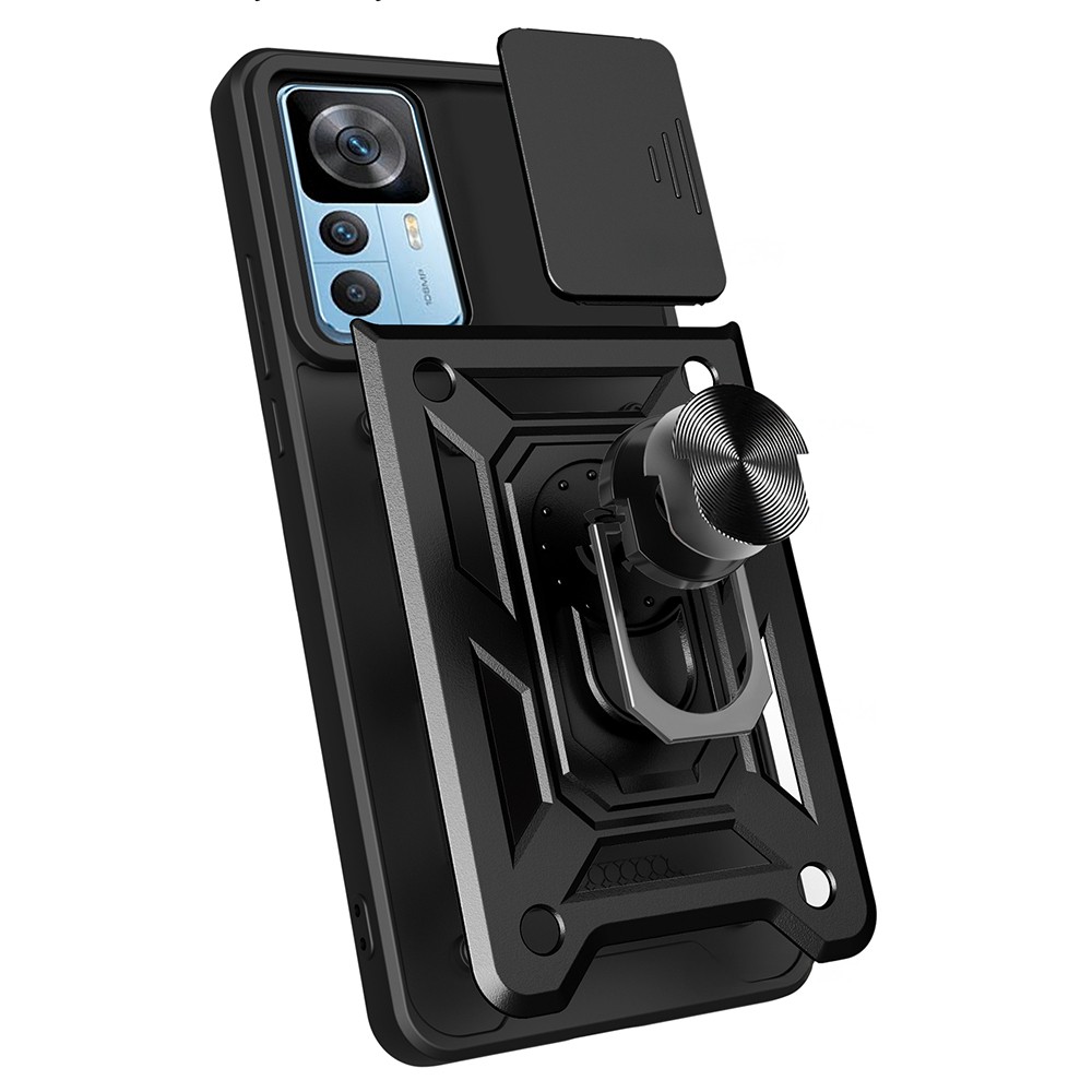 Xiaomi Mi 12T Kılıf Magnetik Standlı Kamera Korumalı Zore Sürgülü Vega Kapak
