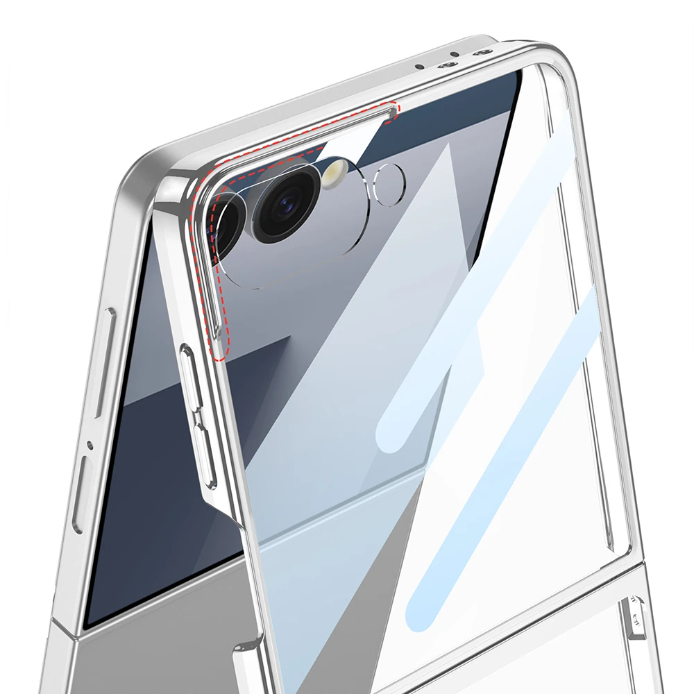 Galaxy Z Flip 7 M-safe Şarj Özellikli Zore Kıpta KPT-02 Standlı Kapak