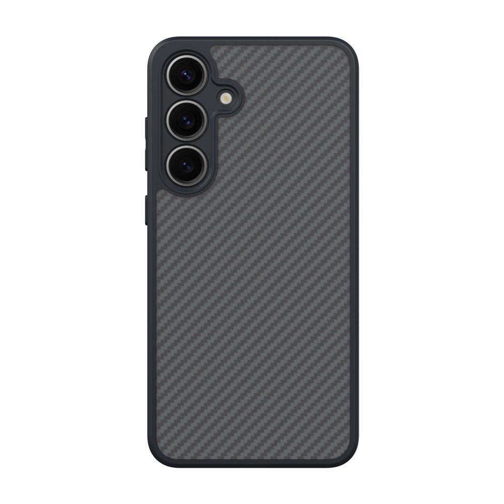 Galaxy S25 Kılıf M-safe Şarj Özellikli Karbon Fiber Tasarımlı Zore Elnino Kapak