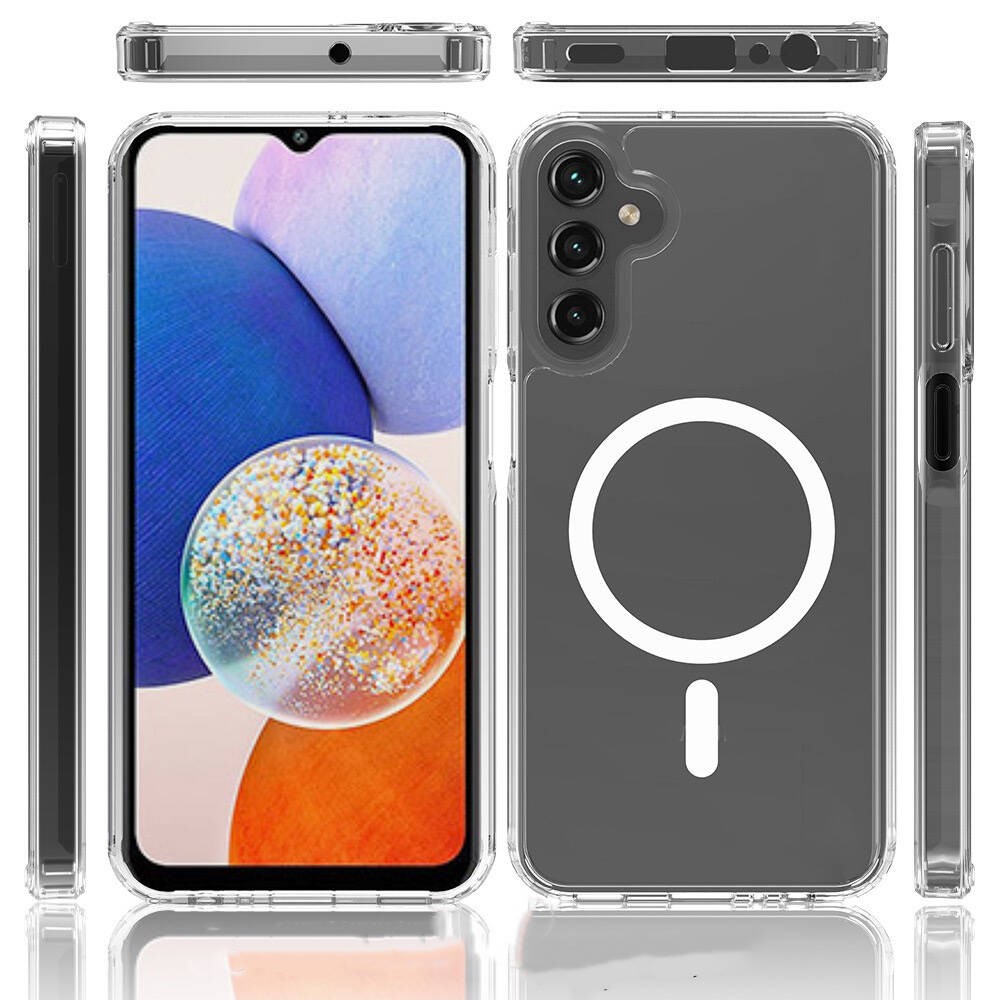 Galaxy S25 Plus Kılıf M-safe Şarj Özellikli Şeffaf Sert PC Zore Embos Kapak