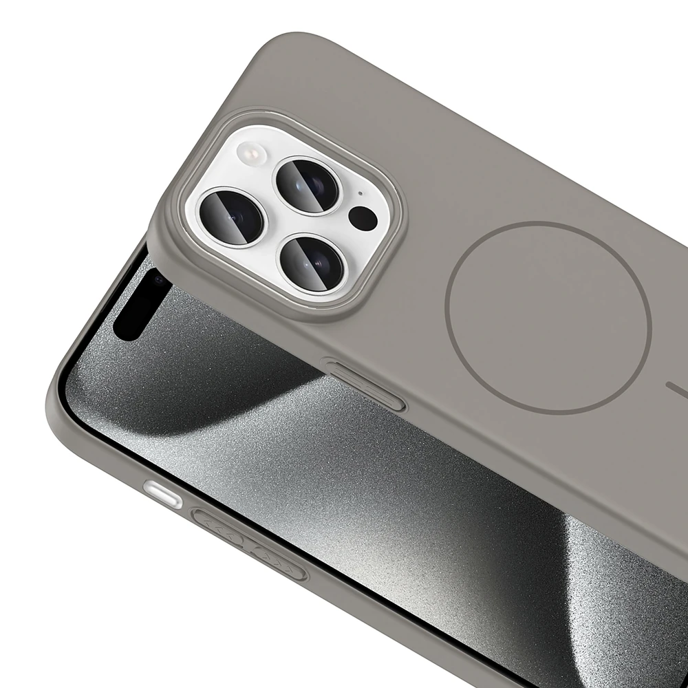 Apple iPhone 15 Pro Kılıf M-safe Şarj Özellikli Zore Ruby Sert Kapak