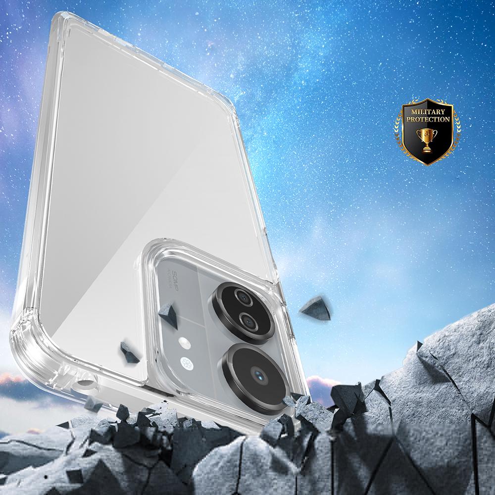 Xiaomi Redmi 13C Kılıf Airbagli Takılabilir Askı Aparatlı Zore Snap Silikon Kapak