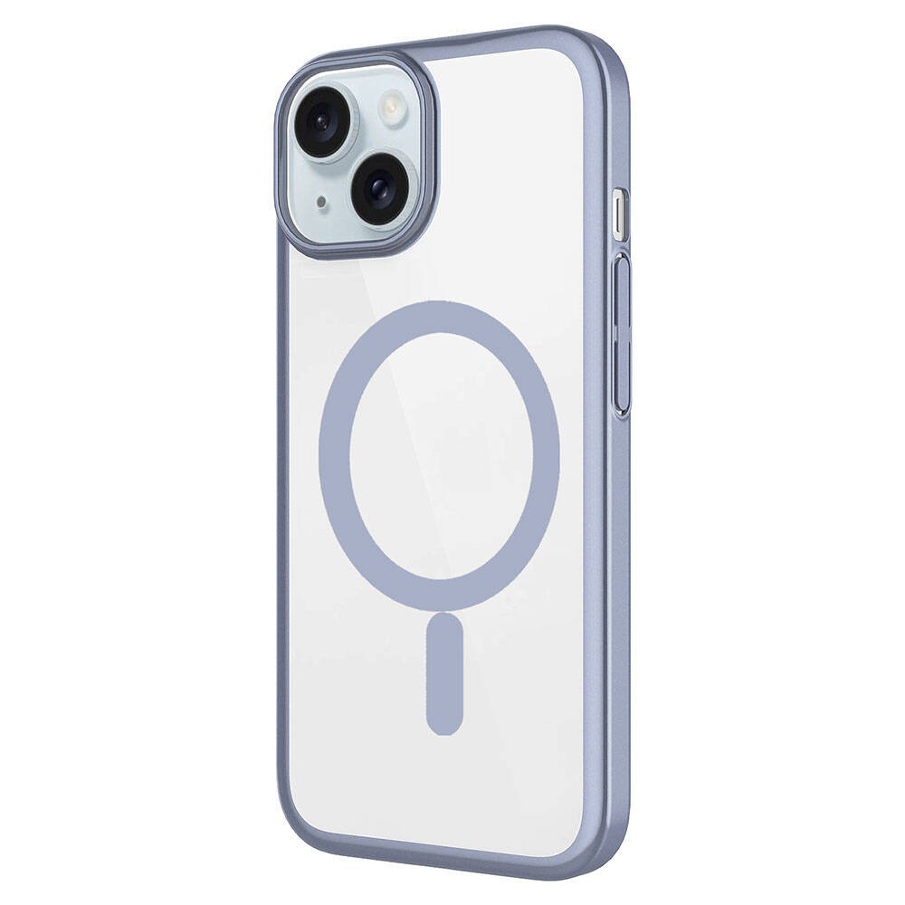 Apple iPhone 15 Kılıf Wireless Şarj Özellikli Sert PC Zore Mat Riksos M-safe Kapak