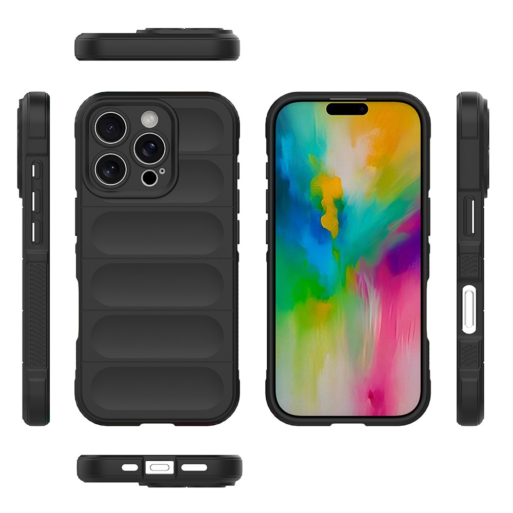 Apple iPhone 16 Pro Kılıf Esnek TPU Oyuklu Arka Yüzey Tasarımlı Zore Etnik Silikon Kapak