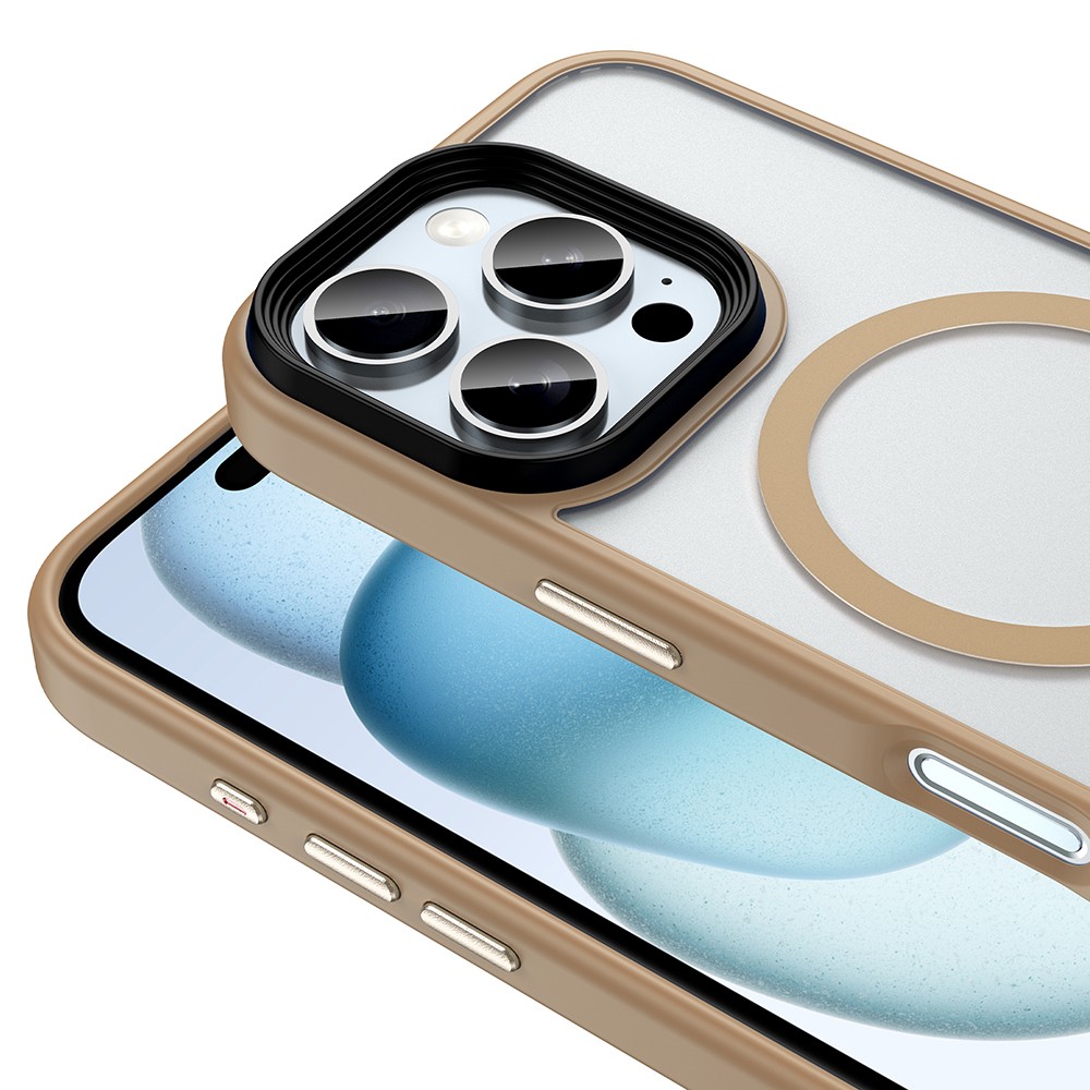 Apple iPhone 16 Pro Max Kılıf Mat Arka Yüzey Wireless Şarj Özellikli Zore Flet M-safe Kapak