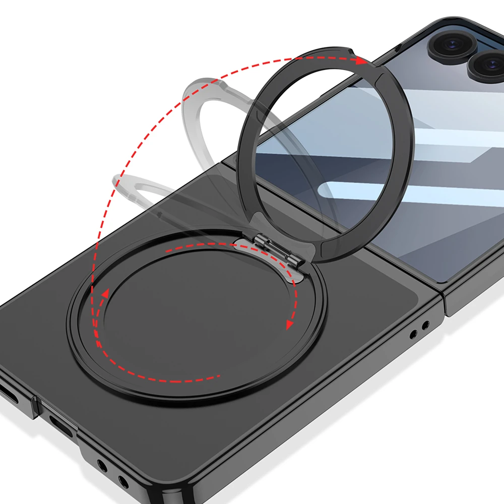 Galaxy Z Flip 7 M-safe Şarj Özellikli Zore Kıpta KPT-02 Standlı Kapak