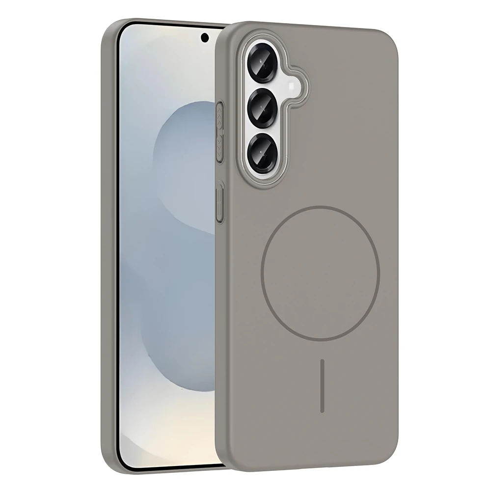 Galaxy S24 Kılıf M-safe Şarj Özellikli Zore Ruby Sert Kapak