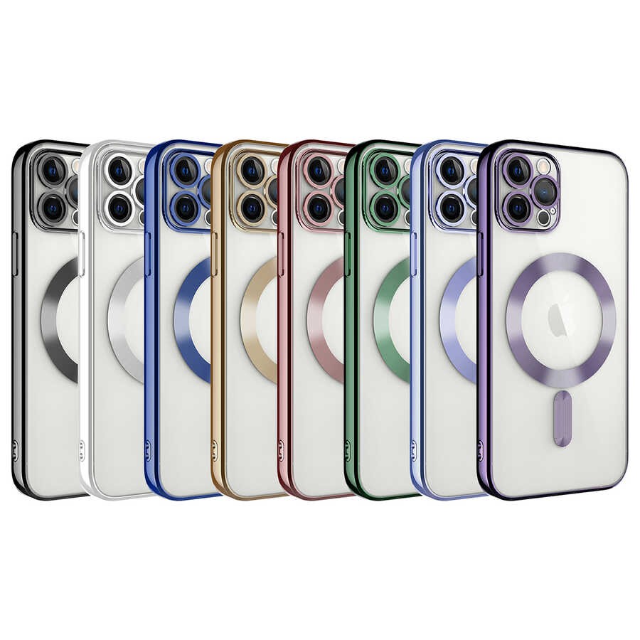 Apple iPhone 12 Pro Kılıf Kamera Korumalı M-safe Wireless Şarj Özellikli Zore Demre Kapak