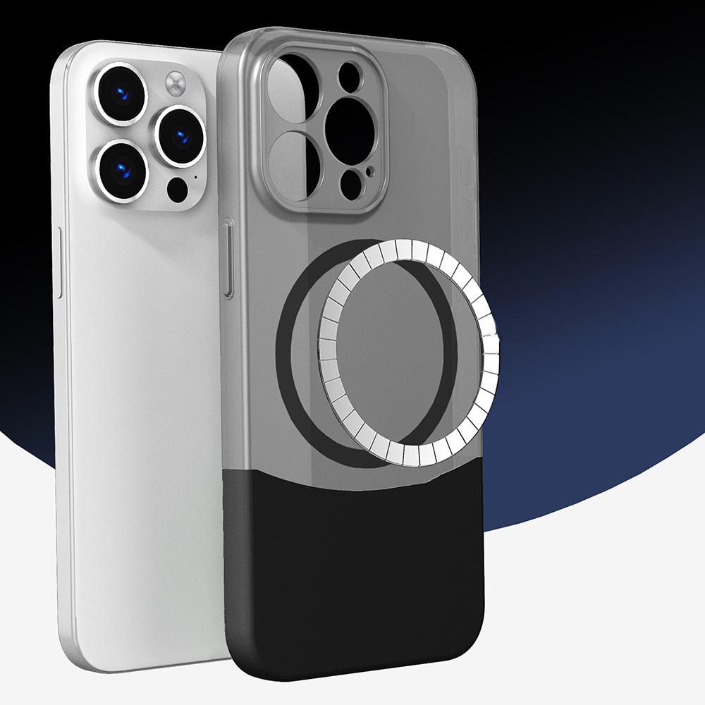 Apple iPhone 14 Pro Max Kılıf M-Safe Şarj Özellikli Mıknatıslı Zore Duble Kapak