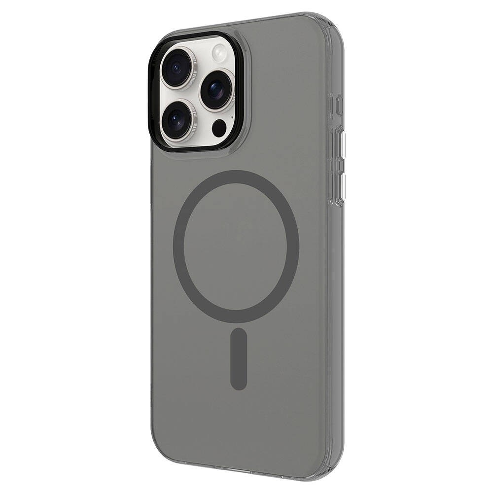 Apple iPhone 15 Pro Kılıf Zore M-safe Şarj Özellikli Buzlu Transparan C-Pro Sert Kapak