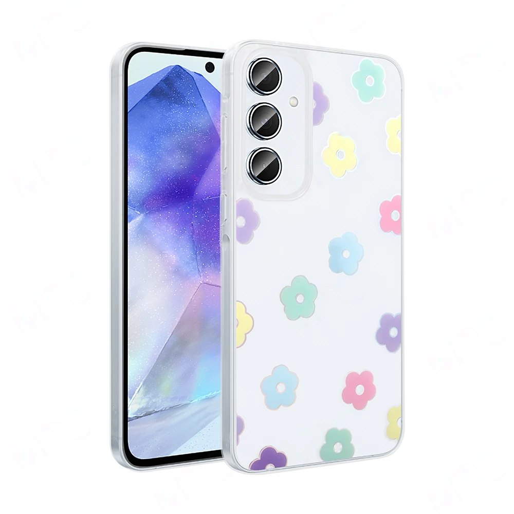 Galaxy S24 FE Kılıf Şeffaf Figürlü Zore Folk Sert Kapak