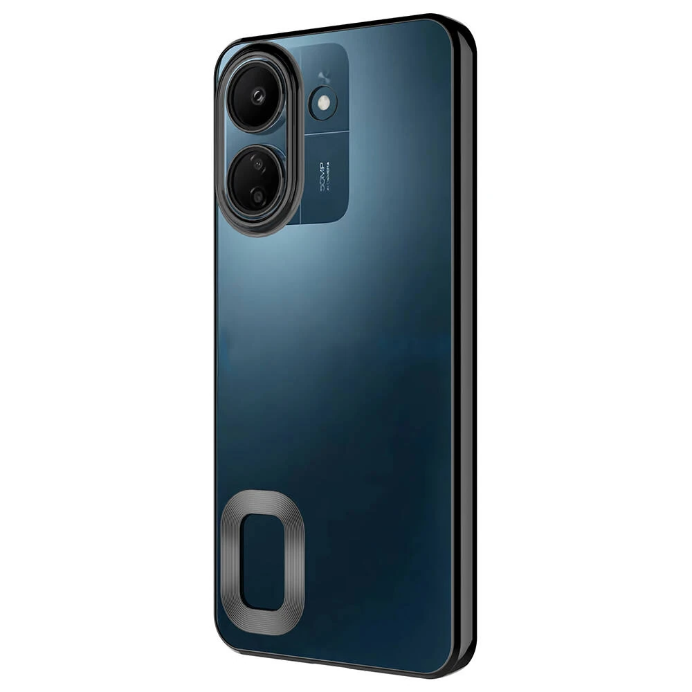 Xiaomi Redmi 13C Kılıf Kamera Korumalı Logo Gösteren Zore Omega Kapak