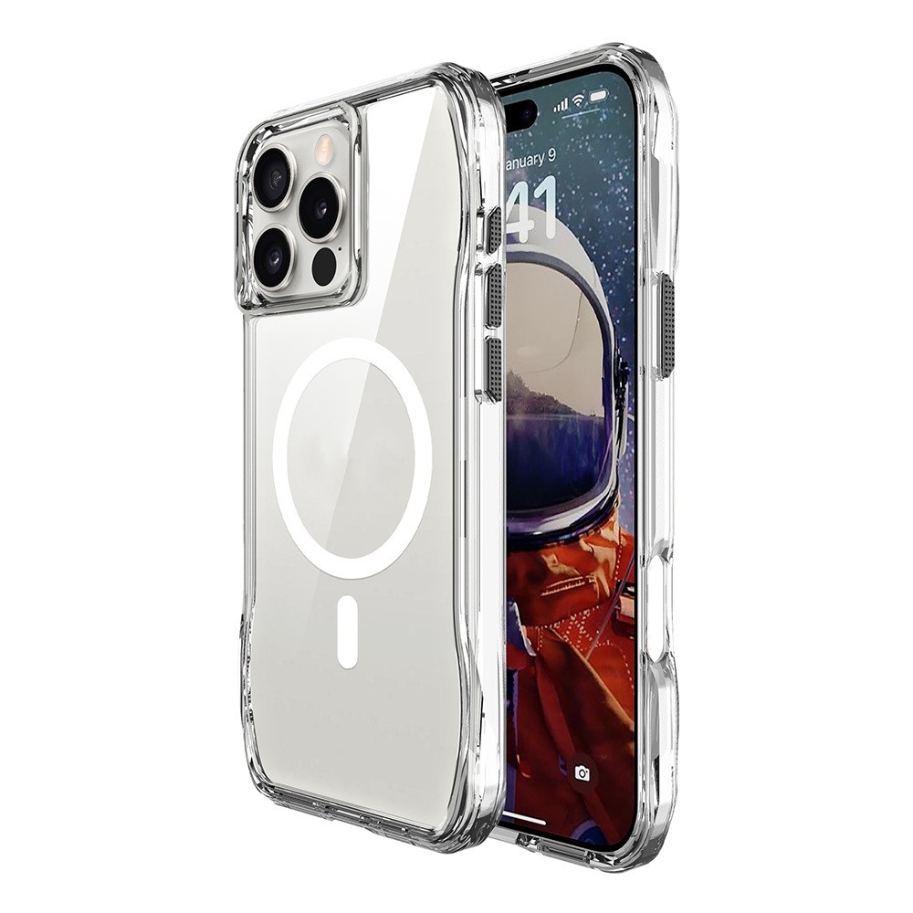 Apple iPhone 16 Pro Max Kılıf M-safe Şarj Özellikli Airbagli Şeffaf Zore İncek Kapak