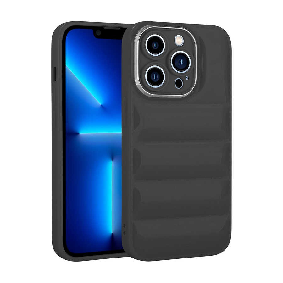 Apple iPhone 12 Pro Max Kılıf Kamera Korumalı Parlak Airbag'li Zore Galya Kapak