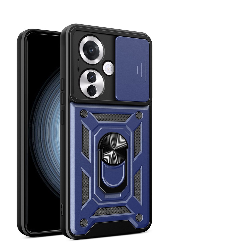 Oppo Reno 11FS Kılıf Magnetik Standlı Kamera Korumalı Zore Sürgülü Vega Kapak
