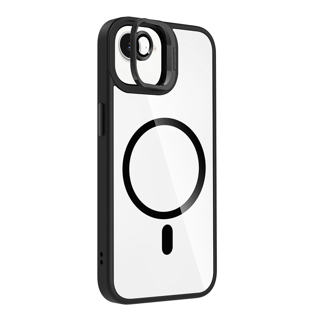 Apple iPhone 16E Kılıf Standlı ve Kamera Lens Hediyeli M-Safe Şarj Özellikli Zore Etro Kapak
