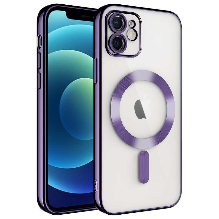 Apple iPhone 11 Kılıf Kamera Korumalı M-safe Wireless Şarj Özellikli Zore Demre Kapak