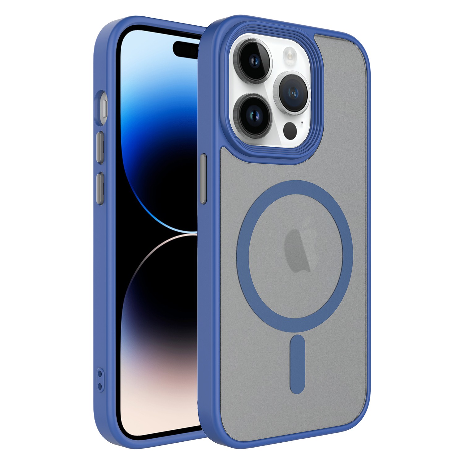 Apple iPhone 12 Pro Max Kılıf Mat Arka Yüzey Wireless Şarj Özellikli Zore Flet M-safe Kapak