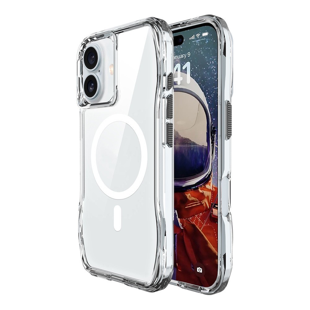 Apple iPhone 16 Plus Kılıf M-safe Şarj Özellikli Airbagli Şeffaf Zore İncek Kapak