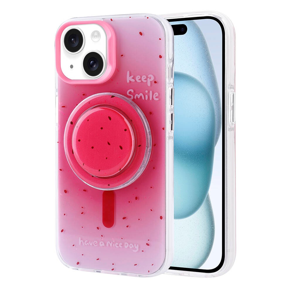 Apple iPhone 15 Kılıf M-safe Şarj Özellikli Tak-Çıkar Pop Soketli Zore Tiktok Kapak