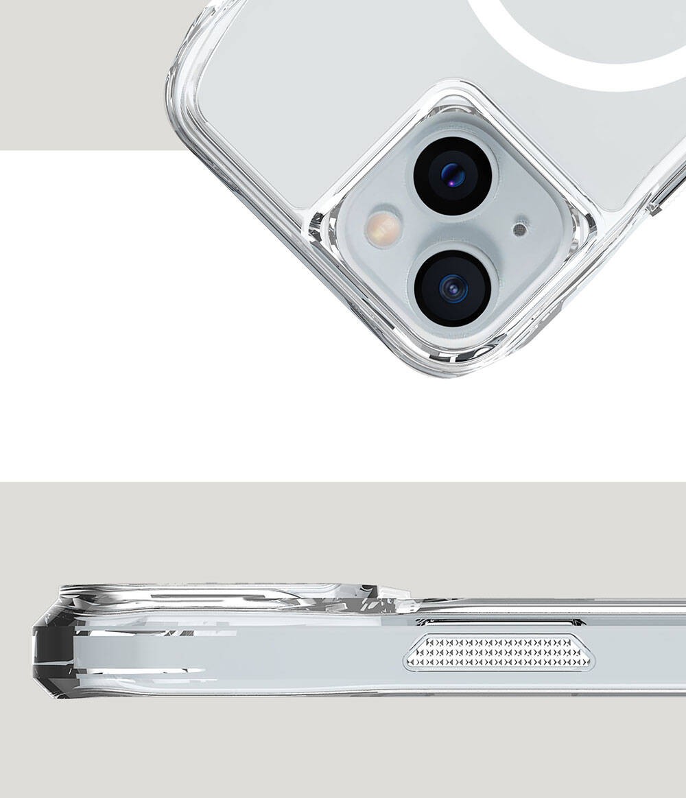 Apple iPhone 15 Kılıf M-safe Şarj Özellikli Airbagli Şeffaf Zore İncek Kapak