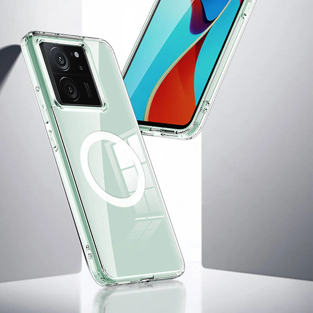 Xiaomi Mi 13T Kılıf Sert PC Arka Yüzey Wireless Şarj Özellikli Zore Flet M-safe Kapak