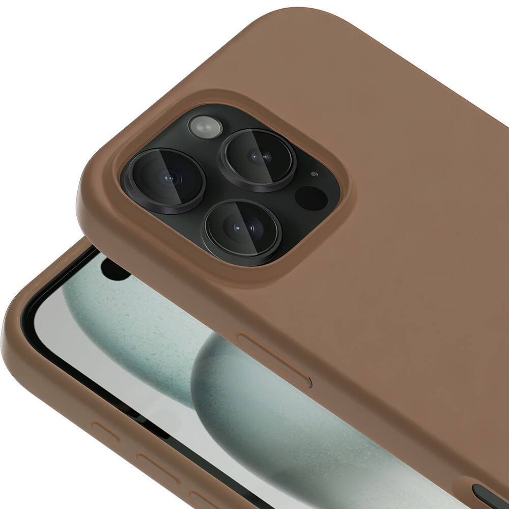 Apple iPhone 16 Pro Kılıf M-safe Şarj Özellikli Sıvı Teknolojili Silinebilir Sert Zore Kivi Kapak
