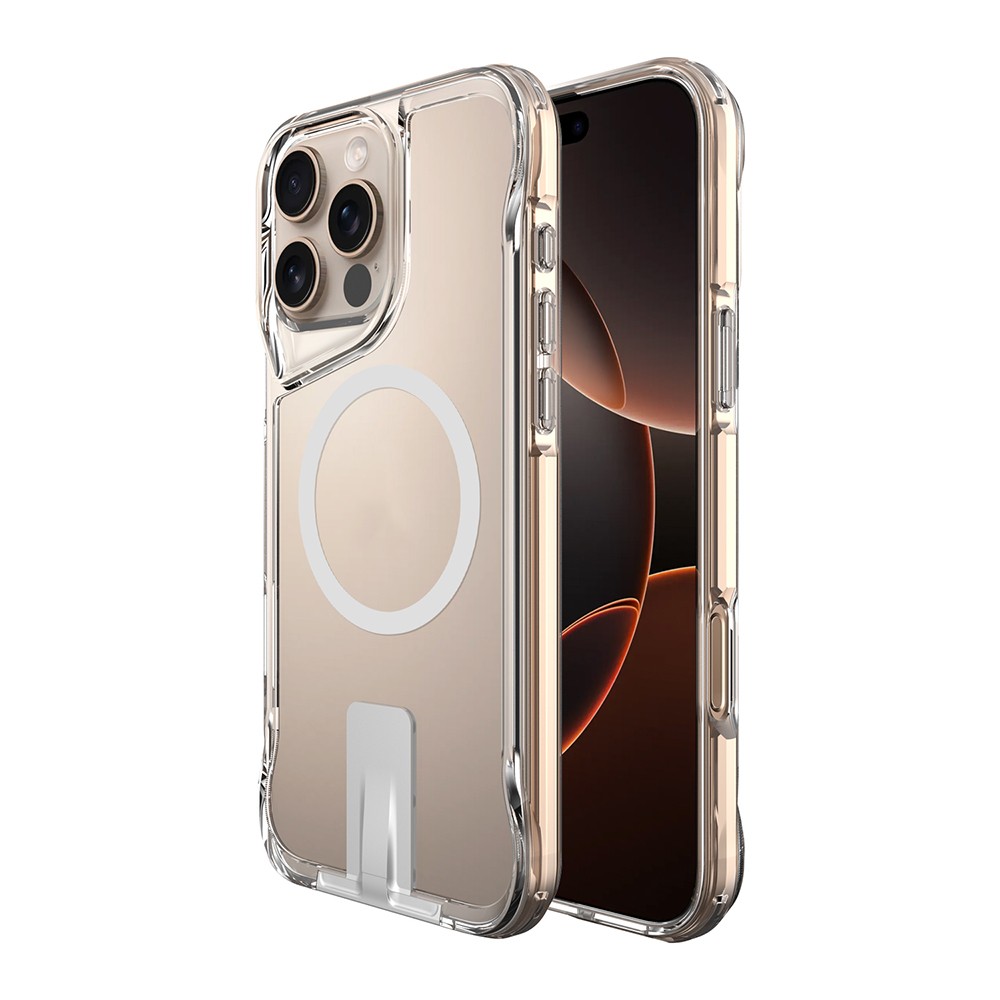 Apple iPhone 16 Pro Kılıf M-safe Şarj Özellikli Zore T-Max Standlı Kapak