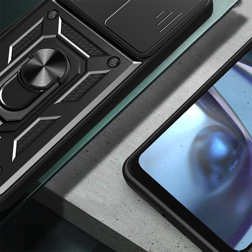 Galaxy A35 Kılıf Magnetik Standlı Kamera Korumalı Zore Sürgülü Vega Kapak