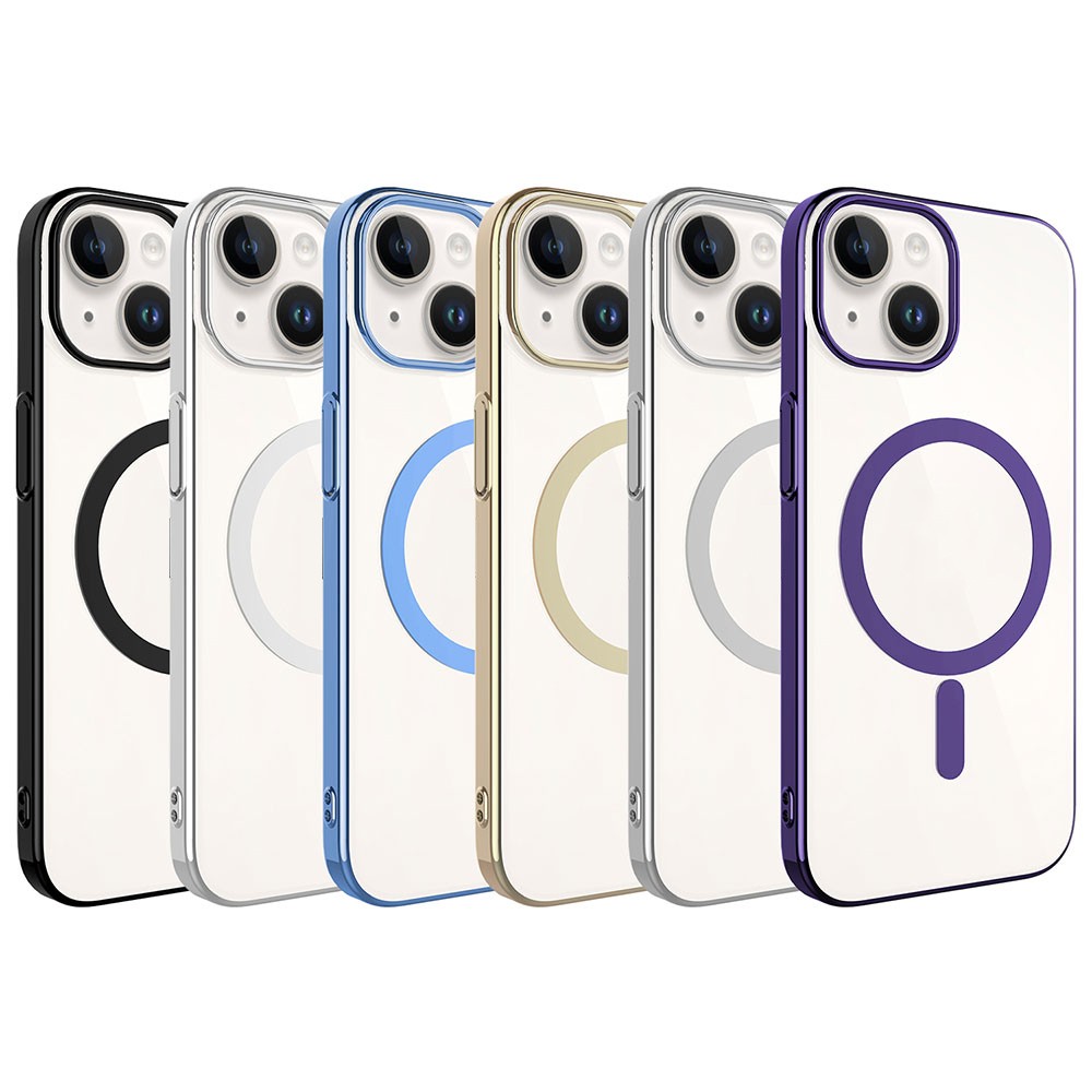 Apple iPhone 15 Plus Kılıf Zore Wireless Şarj Özellikli Pixel M-safe Kapak