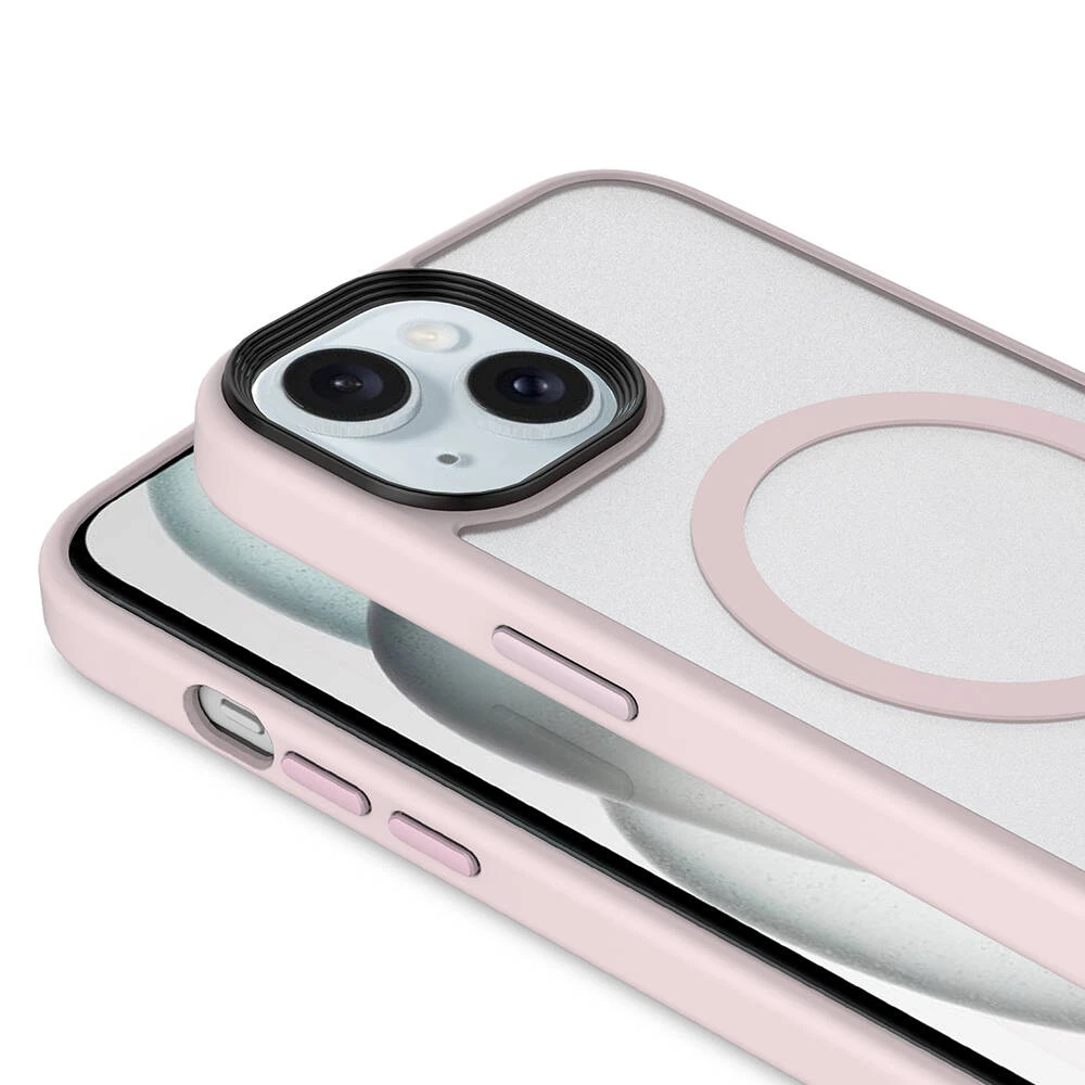 Apple iPhone 13 Kılıf Mat Arka Yüzey Wireless Şarj Özellikli Zore Flet M-safe Kapak