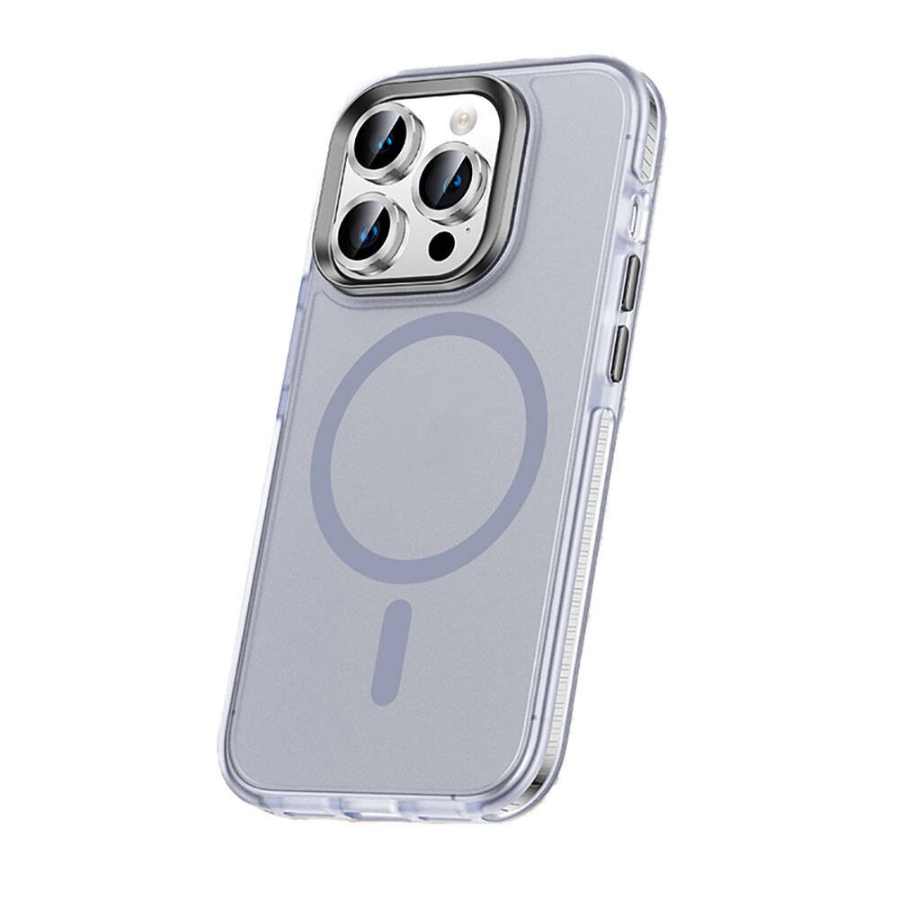 Apple iPhone 15 Pro Max Kılıf Airbagli M-safe Wireless Şarj Özellikli Lens Koruyuculu Zore Klaptika Kapak