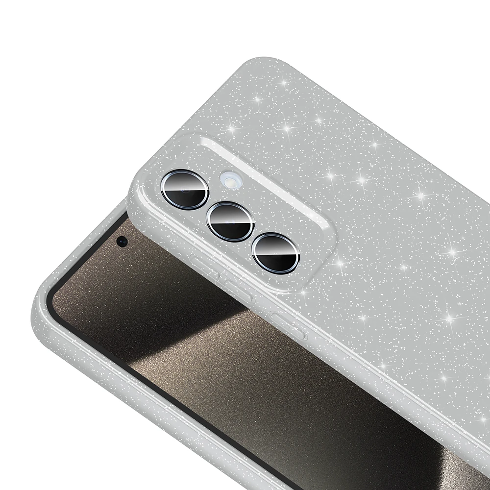 Galaxy A15 Kılıf Kamera Korumalı Simli Lüks Zore Koton Kapak